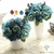 Déco Table Grise Bleu Turquoise | Bouquet Artificiel | Pivoines Artificielles | Bouqueternel