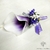 Boutonnière Calla violette | Fleurs Artificielles Mariage | Boutonnières de Mariage | Bouqueternel