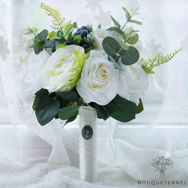 Fleurs Blanches Bouquet Mariée | Bouqueternel