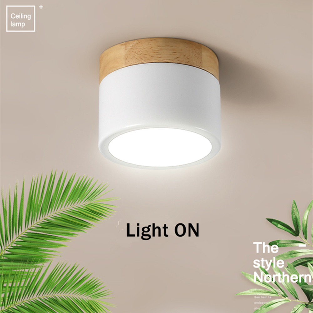 Downlight-LED-r-glable-5W-12W-LED-plafonnier-mont-en-Surface-fer-nordique-Spot-lumineux-en