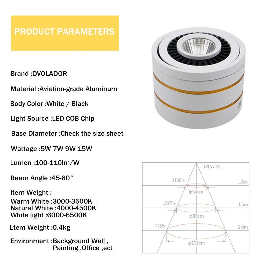 Downlight-de-l-pi-de-LED-mont-par-Surface-de-DVOLADOR-Dimmable-lampe-tournante-de-tache