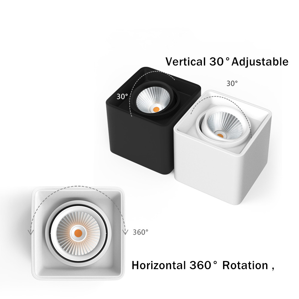 10w-12w-20w-carr-Led-Spot-lumi-re-mont-en-Surface-Led-plafonnier-simple-t-te