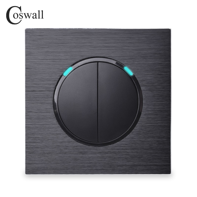 Coswall-luxueux-2-Gang-1-voie-al-atoire-cliquez-sur-Off-applique-murale-interrupteur-avec-t