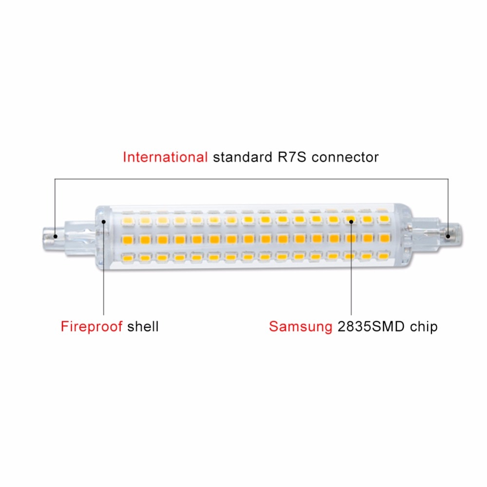 Lampe R7S LEDS 78 et 118mm remplacement tube halogène - Lampes et sources  d'éclairage LED/Lampes Usage général - dhomeclair