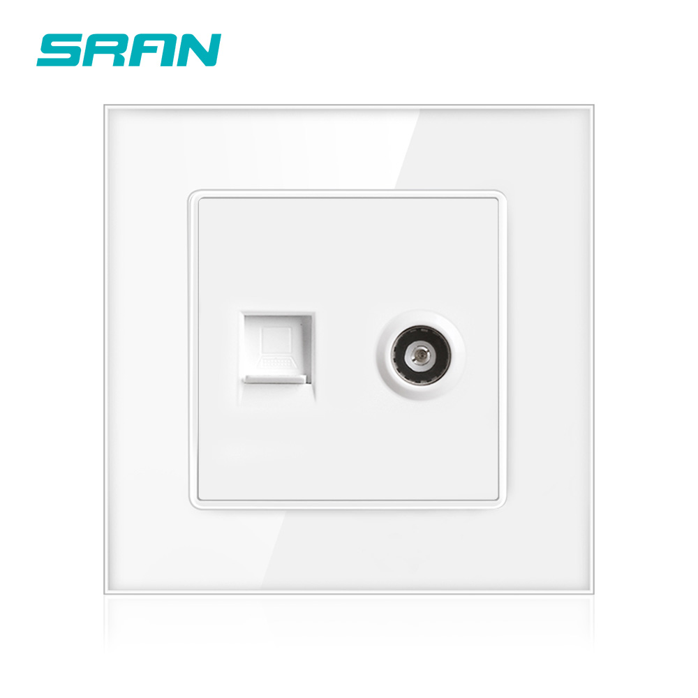 Fabrication-SRAN-ordinateur-mural-2-Gangs-et-prise-prise-TV-sans-adaptateur-de-prise-panneau-en
