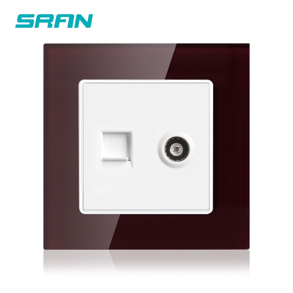 Fabrication-SRAN-ordinateur-mural-2-Gangs-et-prise-prise-TV-sans-adaptateur-de-prise-panneau-en