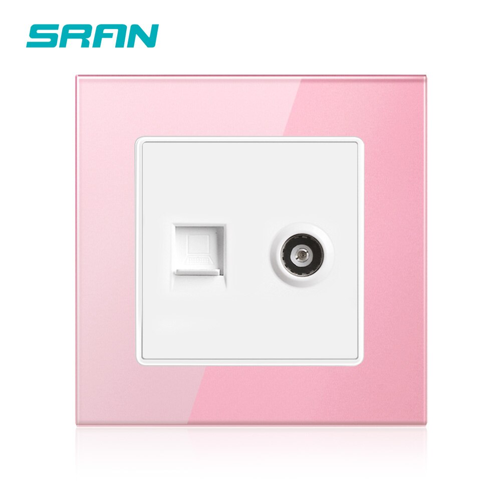 Fabrication-SRAN-ordinateur-mural-2-Gangs-et-prise-prise-TV-sans-adaptateur-de-prise-panneau-en