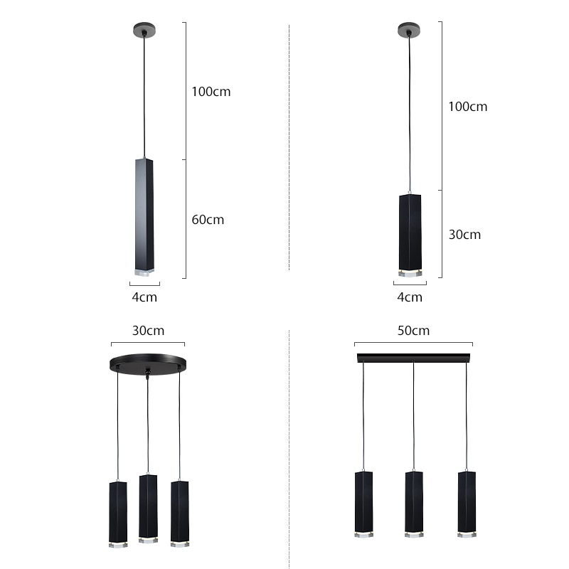 Lampes-suspendues-blanc-et-noir-carr-Long-tube-unique-t-te-pendentif-lampe-acrylique-lampe-t