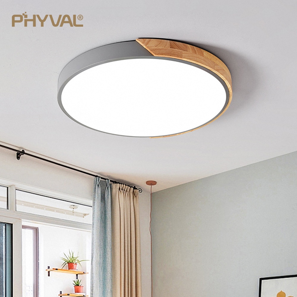 Plafonnier-nordique-en-bois-Dimmable-Led-plafonniers-rond-30-60-taille-diam-tre-Ultra-mince-5