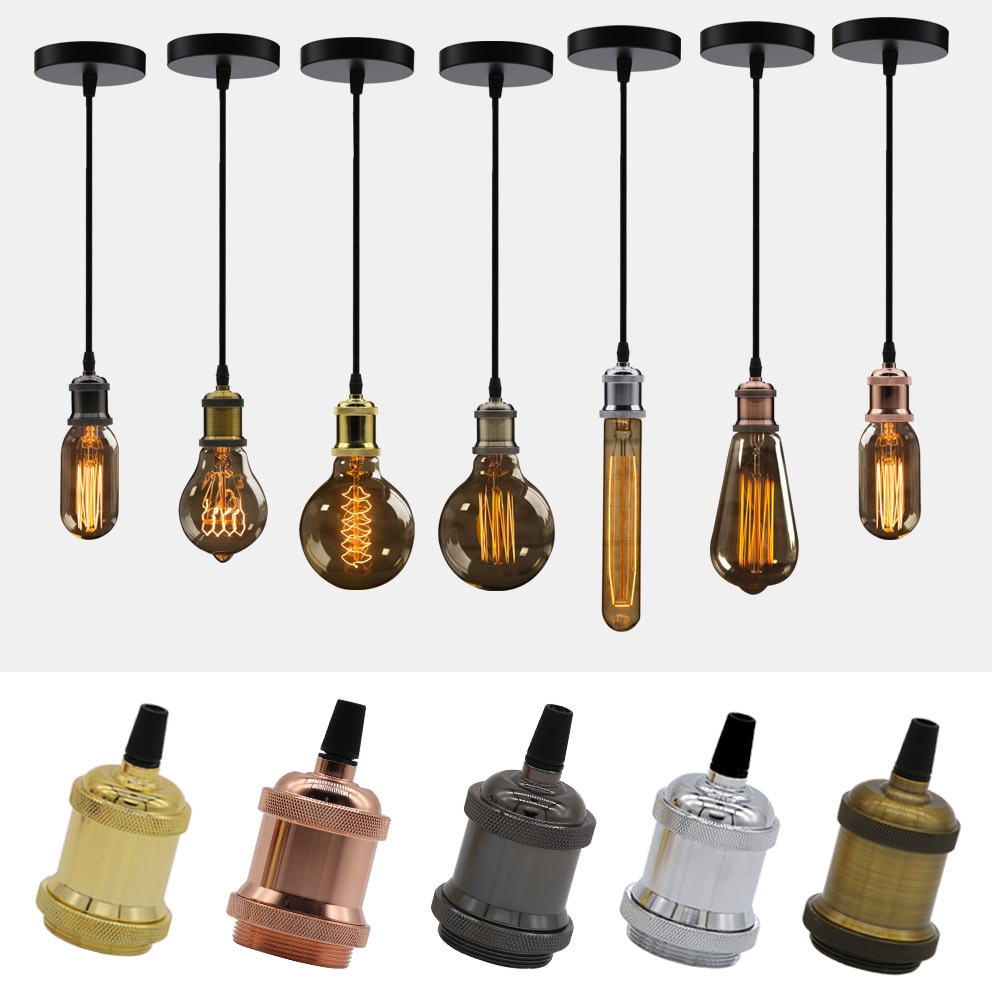 Vintage-r-tro-Edison-lampe-suspension-E27-douille-pendentif-lumi-res-vis-ampoule-base-en-aluminium