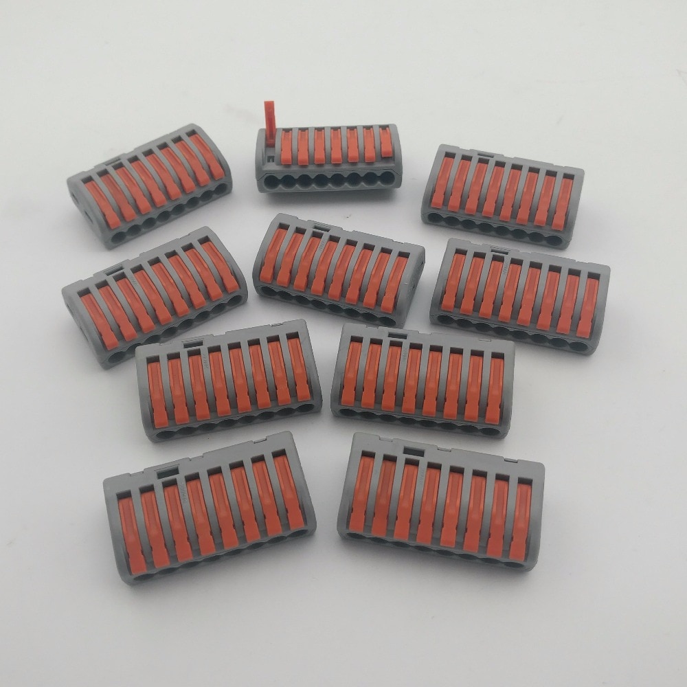 50-pi-ces-8-broches-PCT-218-universel-compact-fil-c-blage-connecteur-conducteur-bornier-avec