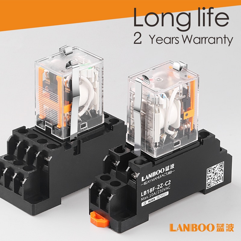 LANBOO-HH52P-MY2NJ-bobine-de-relais-g-n-ral-DPDT-Micro-Mini-commutateur-de-relais-lectromagn