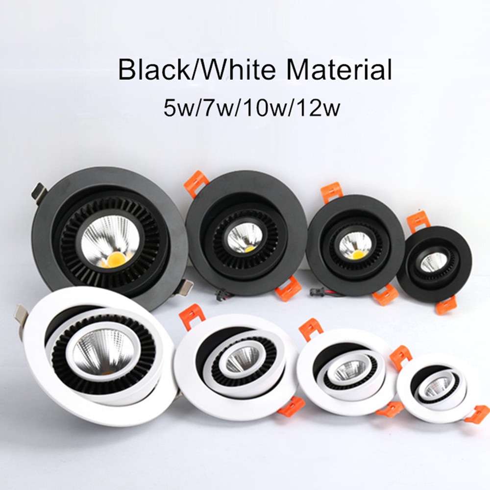 Dimmable-LED-Downlight-5w-7w-10w-12w-encastr-plafonnier-360-degr-s-Rotation-spots-AC-220V