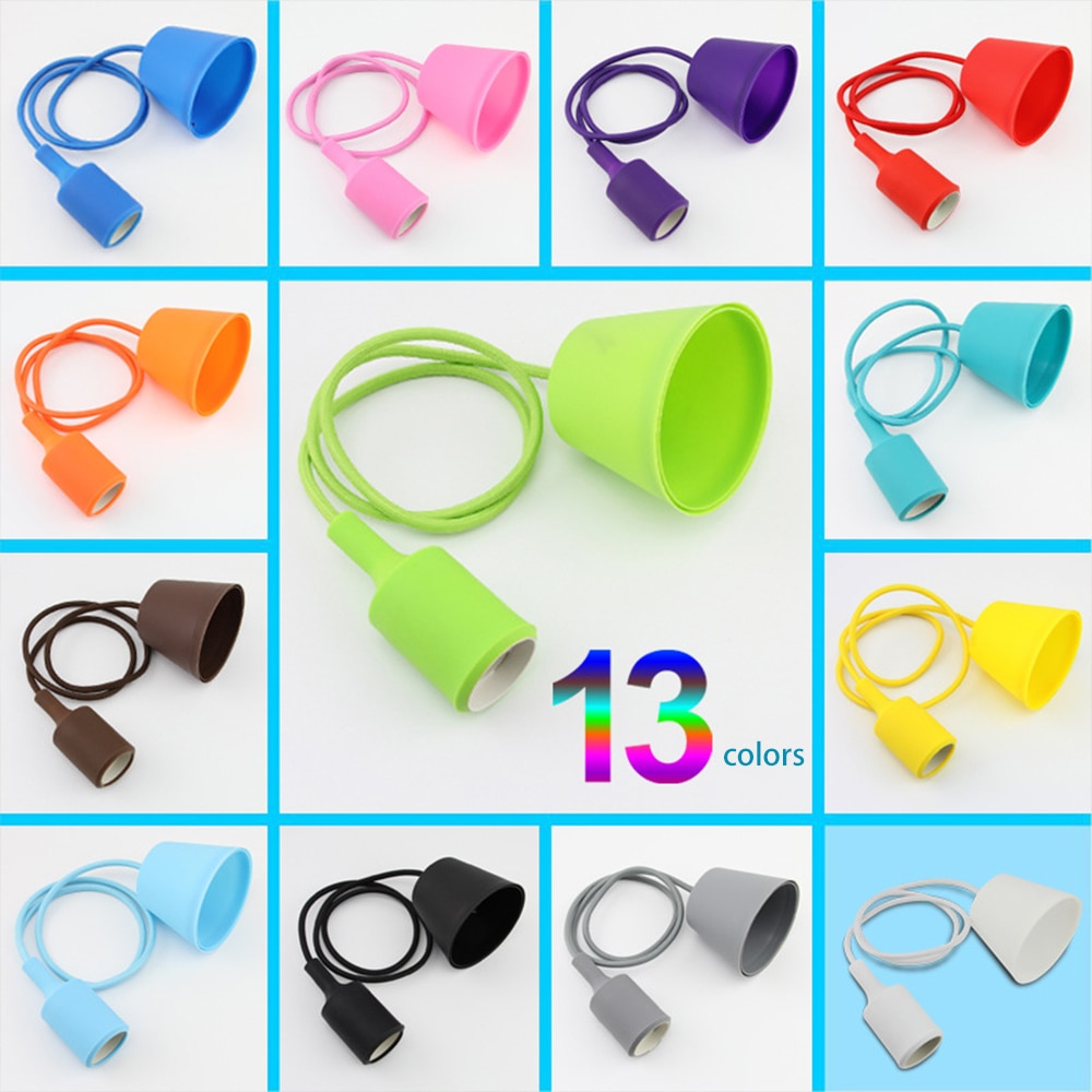 E27-suspension-lampe-Base-porte-ampoule-bricolage-prise-color-Silicone-ligne-lustre-Point-d-clairage-en