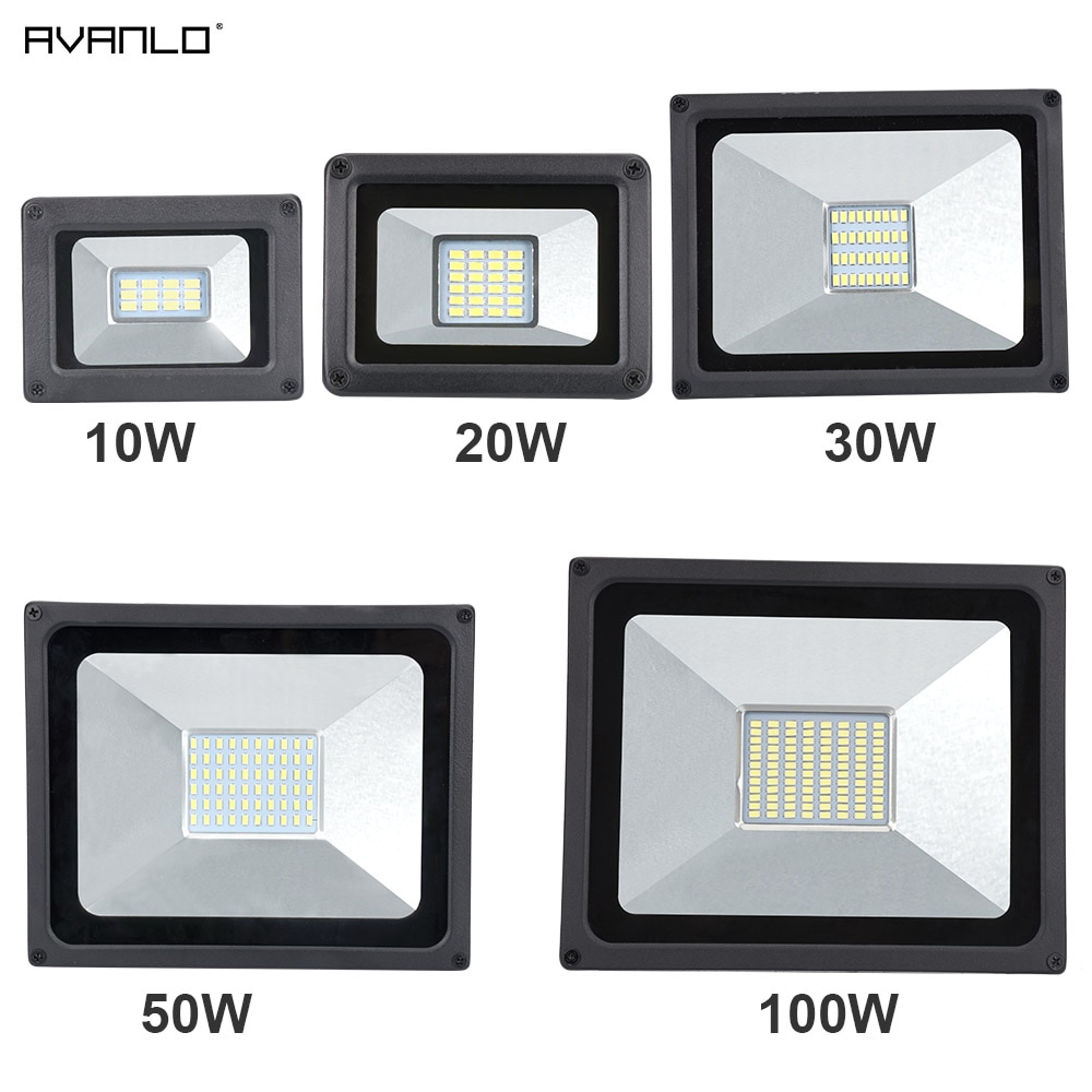 220V-clairage-LED-10W-30W-50W-100W-r-flecteur-LED-lumi-re-d-inondation-tanche-IP65