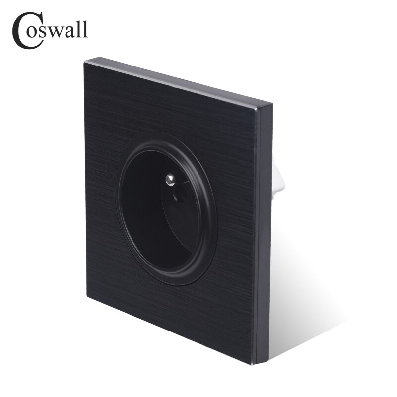 Coswall-luxueux-panneau-en-aluminium-noir-16A-fran-ais-Standard-prise-de-courant-murale-mise-la