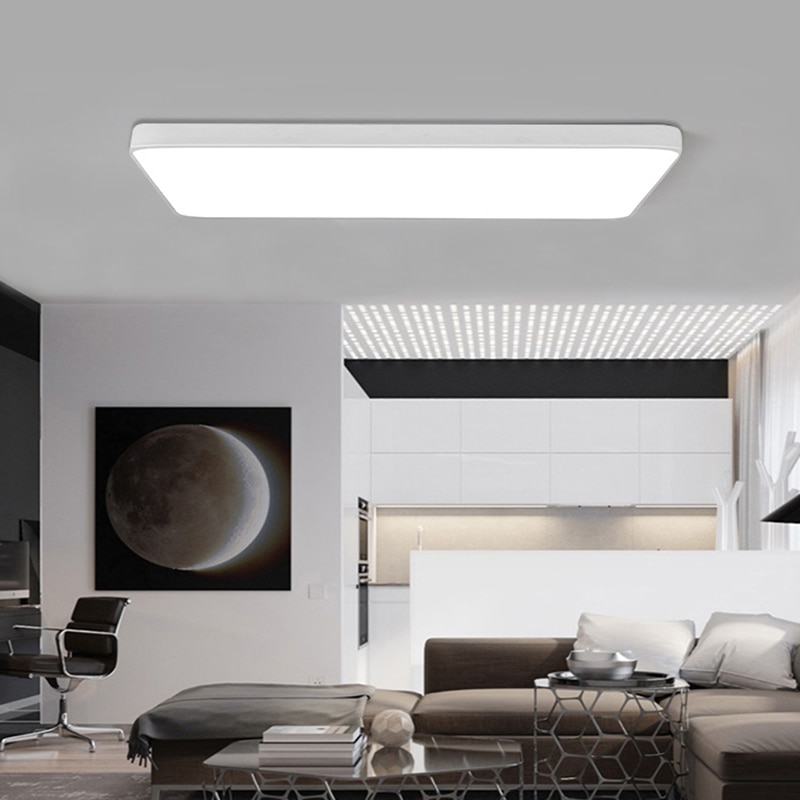 DX-ultra-mince-carr-LED-plafond-clairage-de-plafond-lampes-pour-le-salon-lustres-de-Plafond
