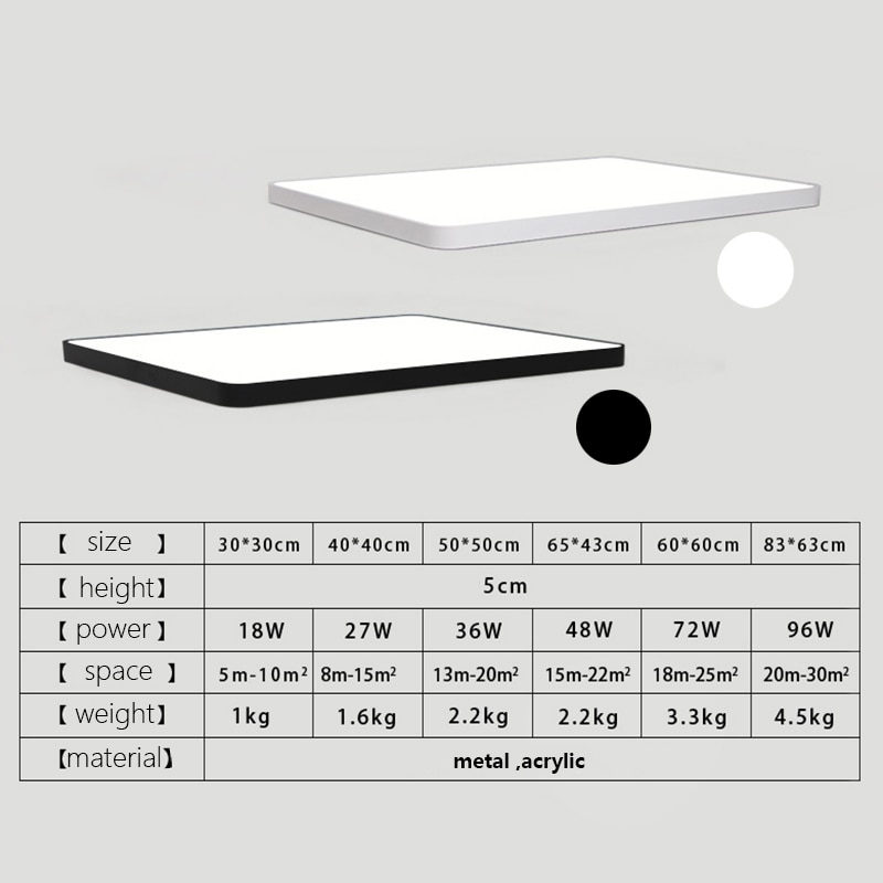 DX-ultra-mince-carr-LED-plafond-clairage-de-plafond-lampes-pour-le-salon-lustres-de-Plafond