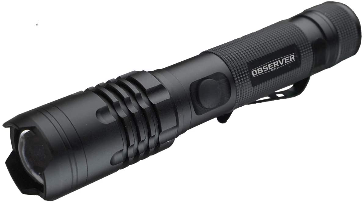 Lampe torche tactique LED rechargeable 1200 lumens Garantie A VIE