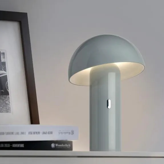 Lampe de table Led rechargeable grise  (1)