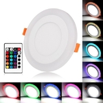 Ultra-mince-6-W-9-W-18-W-24-W-rond-LED-double-couleur-LED-panneau