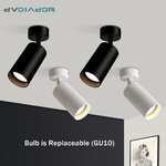 LED-Surface-Mont-Plafonnier-avec-5W-GU10-LED-Ampoule-Rempla-able-Spot-plafonnier-Salon-Int-rieur