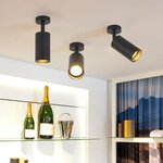 LED-Surface-Mont-Plafonnier-avec-5W-GU10-LED-Ampoule-Rempla-able-Spot-plafonnier-Salon-Int-rieur