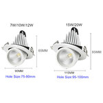 Dimmable-Led-downlight-lumi-re-7W-10W-20W-lampe-Led-encastrer-360-degr-s-rotatif-plafond
