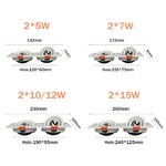 360-degr-s-tournent-LED-Downlight-carr-encastr-lampe-Spot-lumi-re-20w-10w-LED-encastr