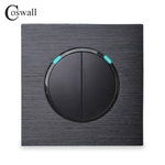 Coswall-luxueux-2-Gang-1-voie-al-atoire-cliquez-sur-Off-applique-murale-interrupteur-avec-t