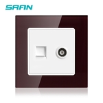 Fabrication-SRAN-ordinateur-mural-2-Gangs-et-prise-prise-TV-sans-adaptateur-de-prise-panneau-en
