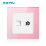 Fabrication-SRAN-ordinateur-mural-2-Gangs-et-prise-prise-TV-sans-adaptateur-de-prise-panneau-en
