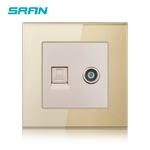 Fabrication-SRAN-ordinateur-mural-2-Gangs-et-prise-prise-TV-sans-adaptateur-de-prise-panneau-en