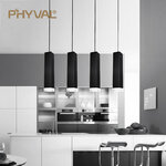 Lampes-suspendues-blanc-et-noir-carr-Long-tube-unique-t-te-pendentif-lampe-acrylique-lampe-t