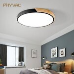 Plafonnier-nordique-en-bois-Dimmable-Led-plafonniers-rond-30-60-taille-diam-tre-Ultra-mince-5