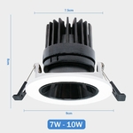 Nouveau-Led-Downlight-Dimmable-encastr-Spot-Led-Anti-blouissement-plafonnier-7W-10W-12W-int-rieur-salon