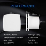 Hon-Guan-6-150mm-Maison-Ventilateur-Salle-de-Bain-Garage-Ventilateur-D-extraction-Mural-Forte-D