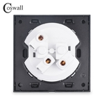 Coswall-luxueux-panneau-en-aluminium-noir-16A-fran-ais-Standard-prise-de-courant-murale-mise-la