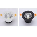 Blanc-noir-LED-COB-spot-plafonnier-AC85-265V-3W-5W-7W-9W-12W-15W-aluminium-encastr