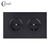 Coswall-luxueux-panneau-en-aluminium-noir-16A-Double-EU-prise-de-courant-murale-Standard-avec-serrure