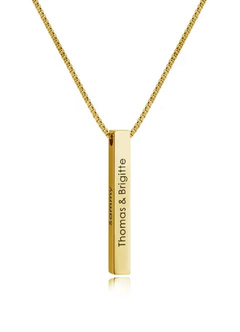 Collier personnalisé  4 cotés - Barre