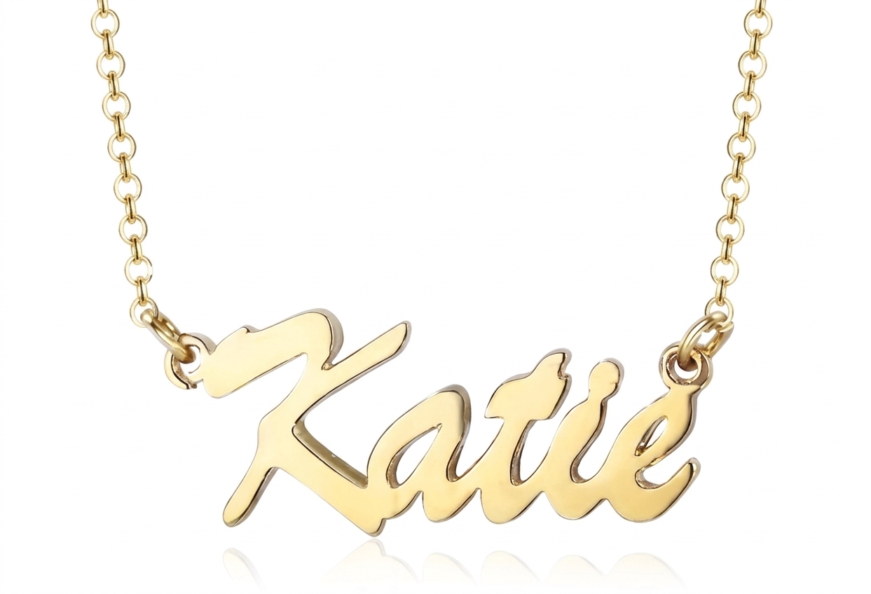 Collier prénom personnalisé en écriture cursive, 3 polices