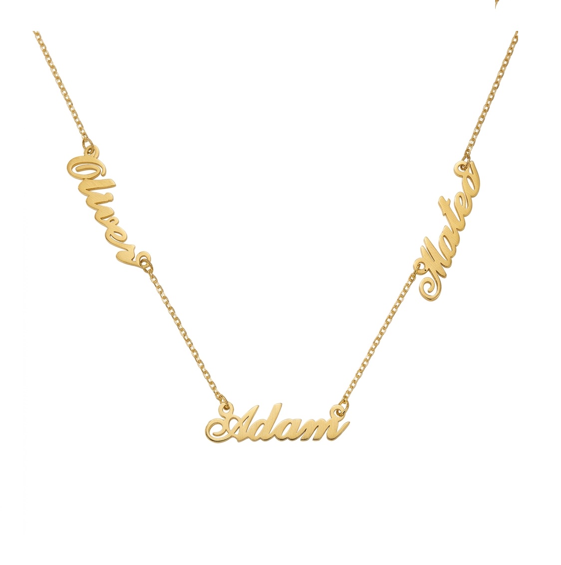 Collier personnalisé plusieurs prénoms, 2 à 4 prénoms