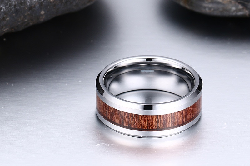 SOXEMAN Bague Mariage Tungstène Homme 8mm - Classique Luxe Et Résistante