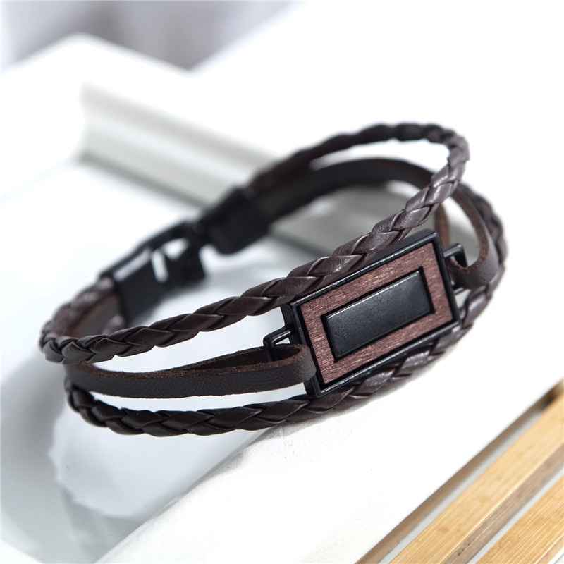 ZORCVENS-haute-qualit-hommes-femmes-bois-Bracelet-en-cuir-Bracelets-hommes-femmes-Punk-Bracelets-en-cuir