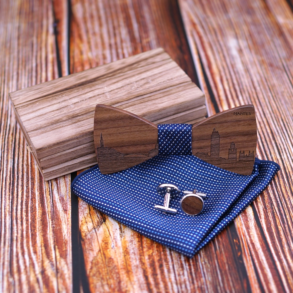 BEFORBIO Noeud Papillon Bois Fait Main, Chic Et Tendance