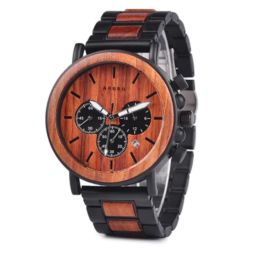 montre bois chronographe Design 3