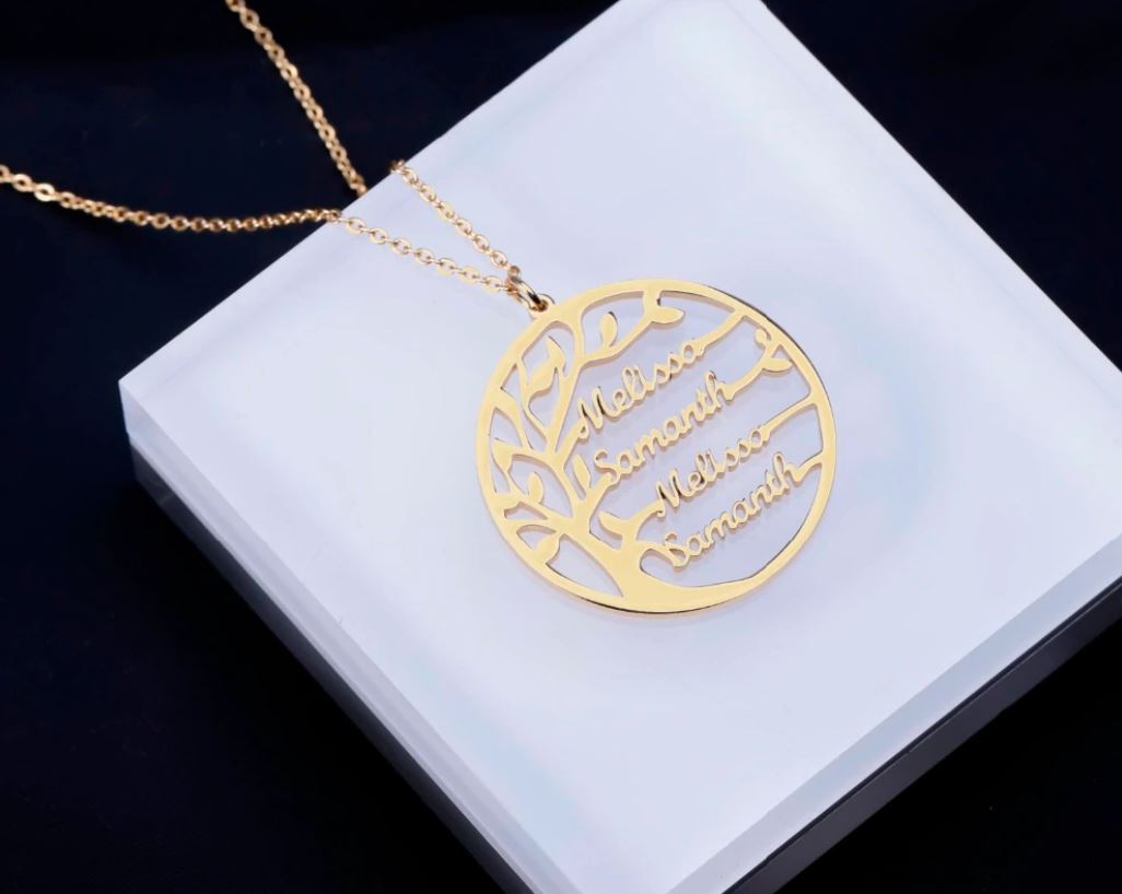 Collier Arbre de vie - Prénoms personnalisés - Arbrobijoux