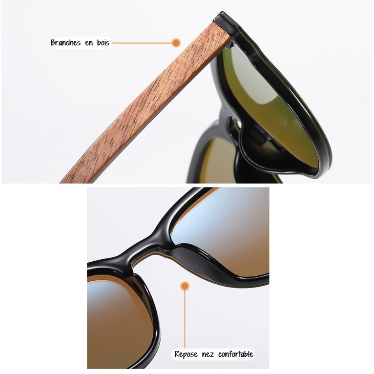 lunettes en bois clubmaster miroir personnalisables 3