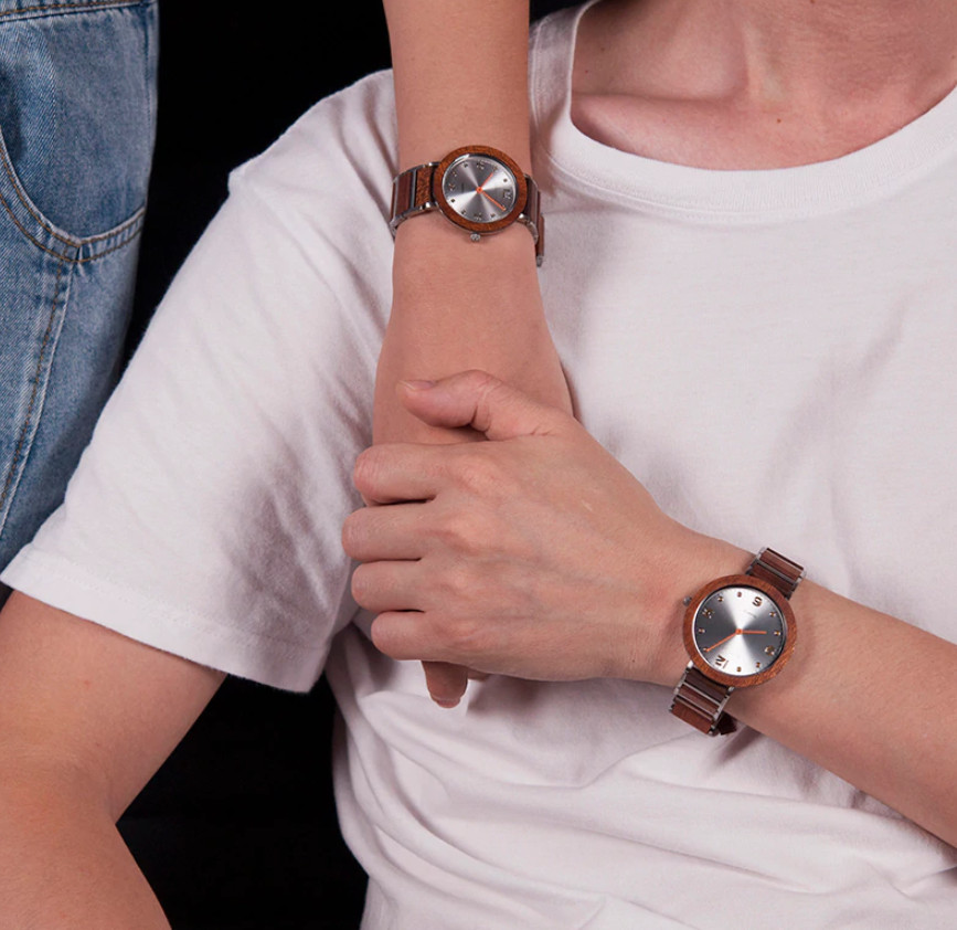 montre en bois silver arbrobijoux